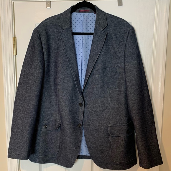 Johnston & Murphy Stretch Textured Knit Blazer - XL - Skull Design💀Lining - Picture 2 of 10